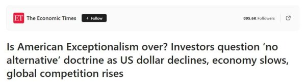 倍悦网配资 【世界说】关税冲击、赤字猛增、信任缺失……外媒：“美国例外论”在不确定性中褪色_大皖新闻 | 安徽网