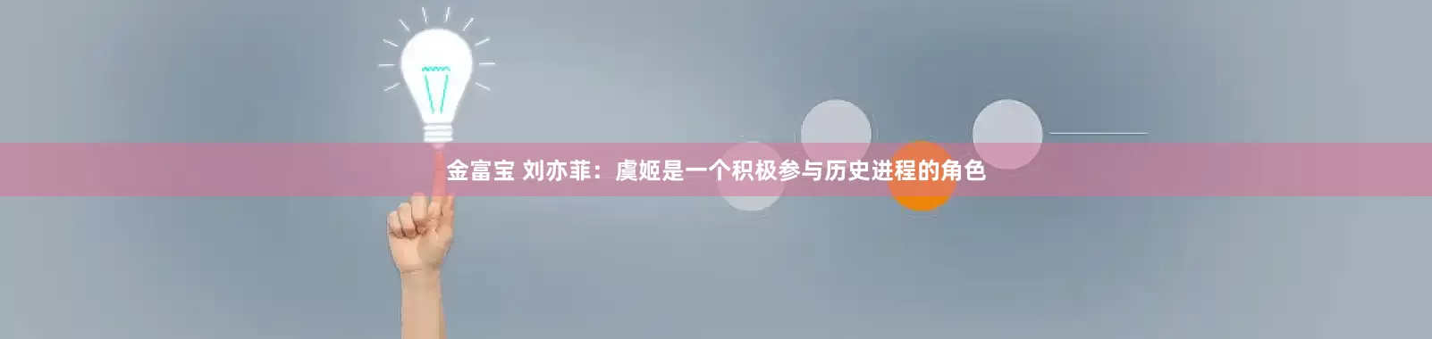 金富宝 刘亦菲：虞姬是一个积极参与历史进程的角色